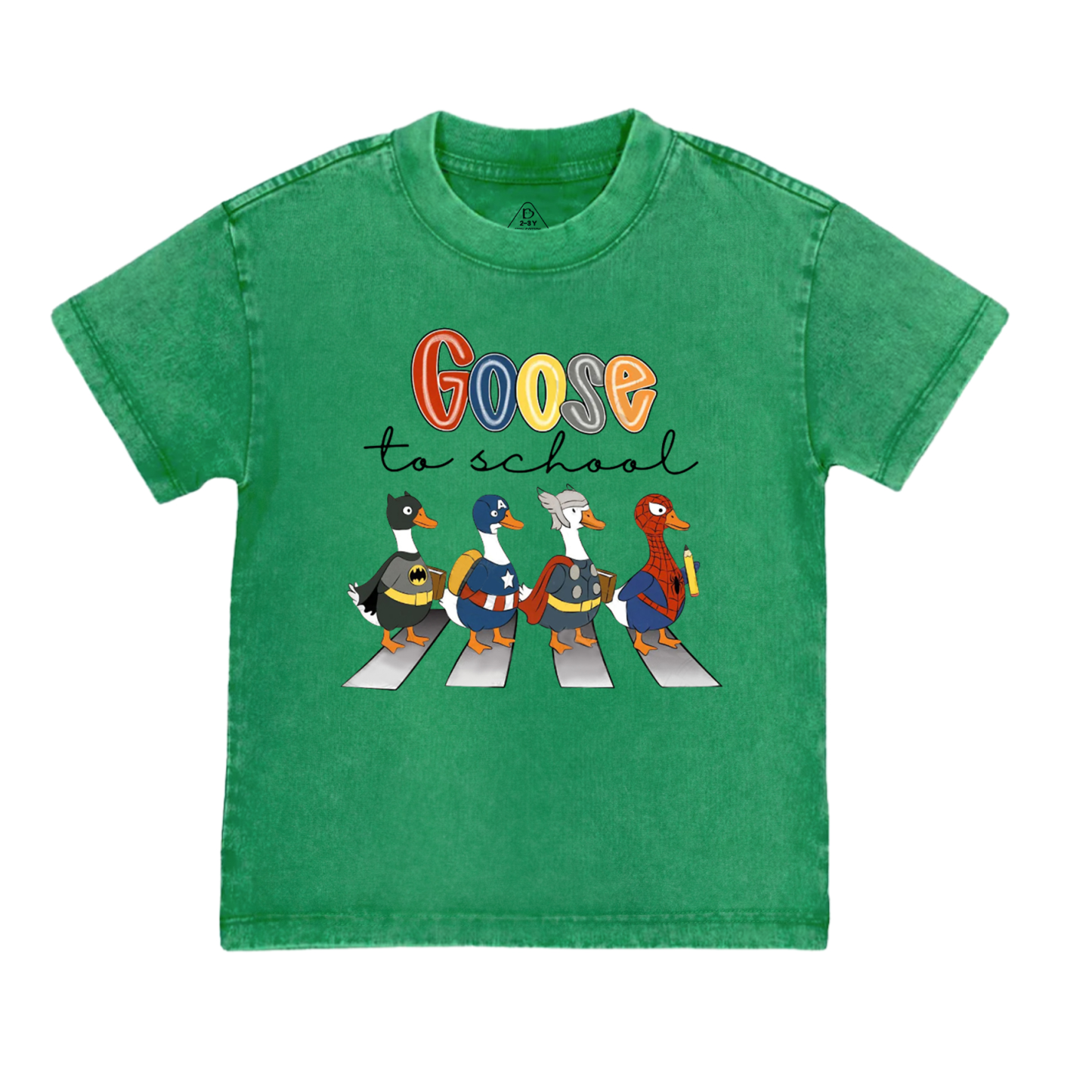 Goose To School Toddler&Kids Washed Tees