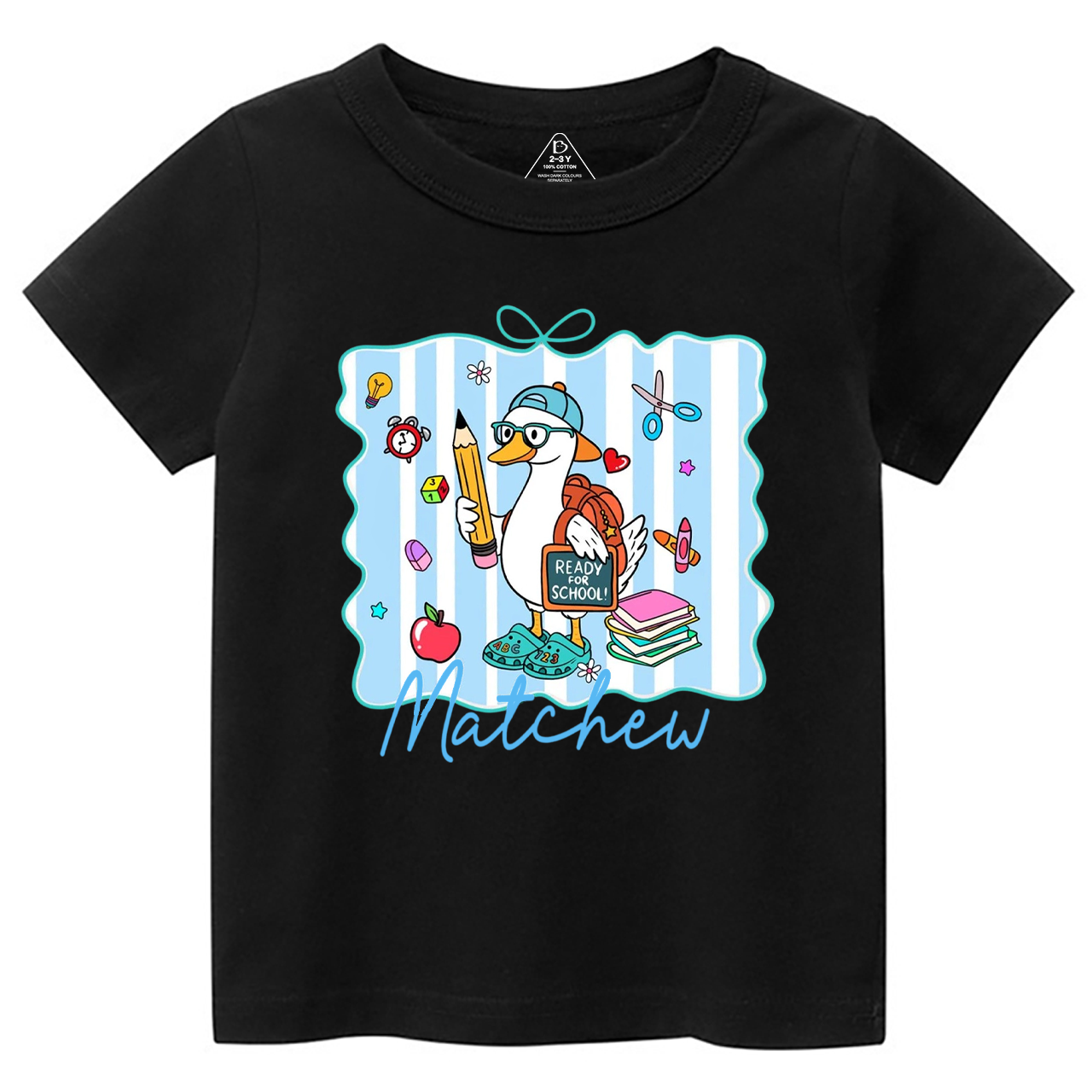 Personalized Boy Girl School Goose Toddler&Kid's Tees Beepumpkin