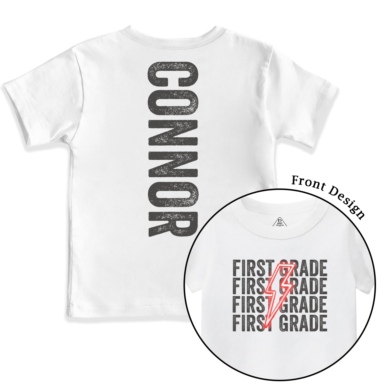 Personalized Lightning Kid Name Toddler&Kid's Tees Beepumpkin