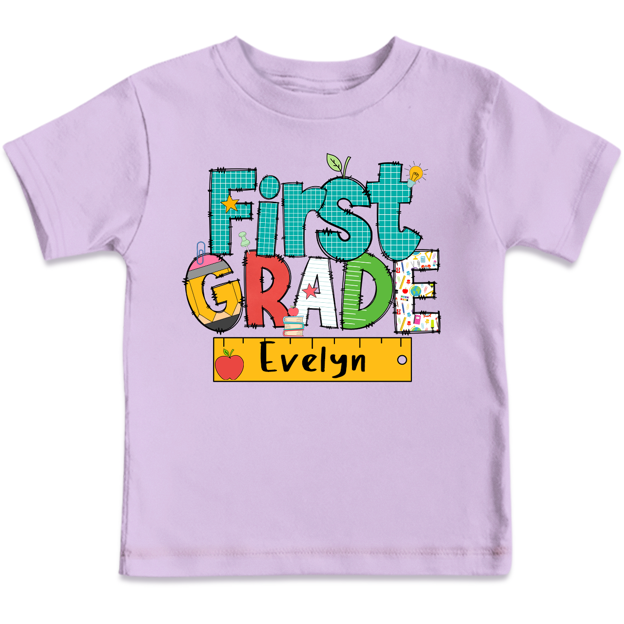 Personalized Letter Grade Toddler&Kid's Tees Beepumpkin