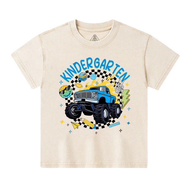 Personalized Truck For Boy Toddler&Kids Washed Tees