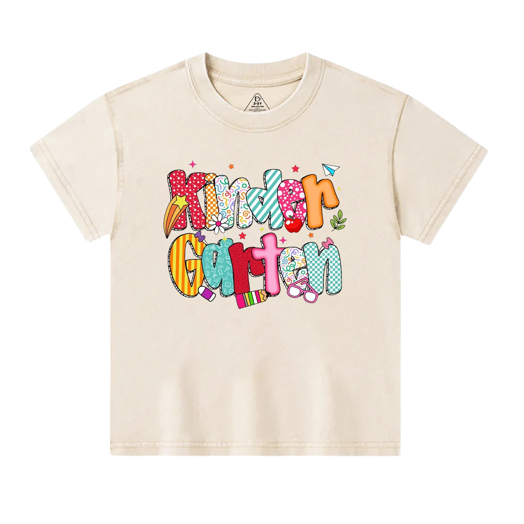 Personalized Colorful School Adventures Toddler&Kids Washed Tees