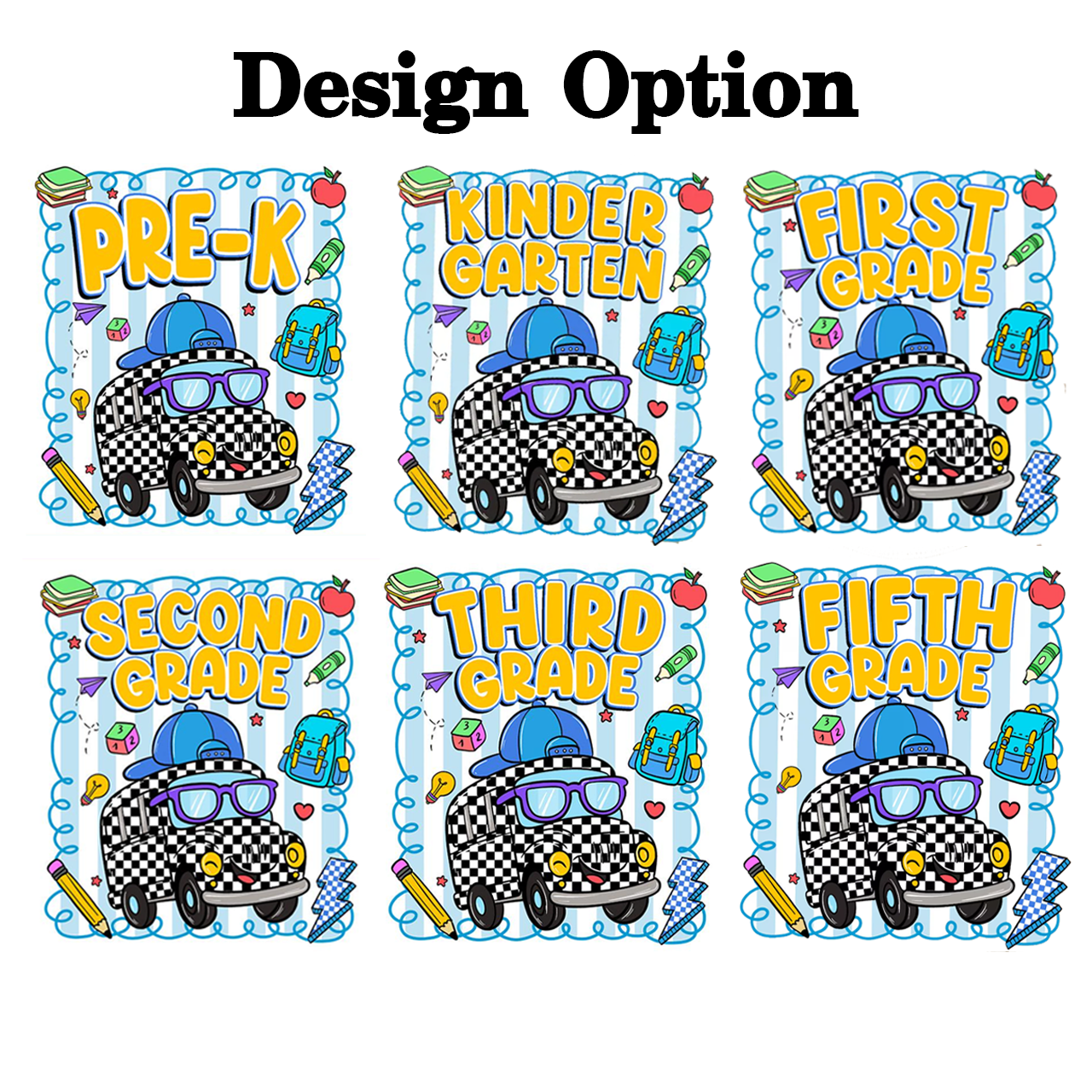 Personalized Toot Toot School Bus Toddler&Kids Washed Tees