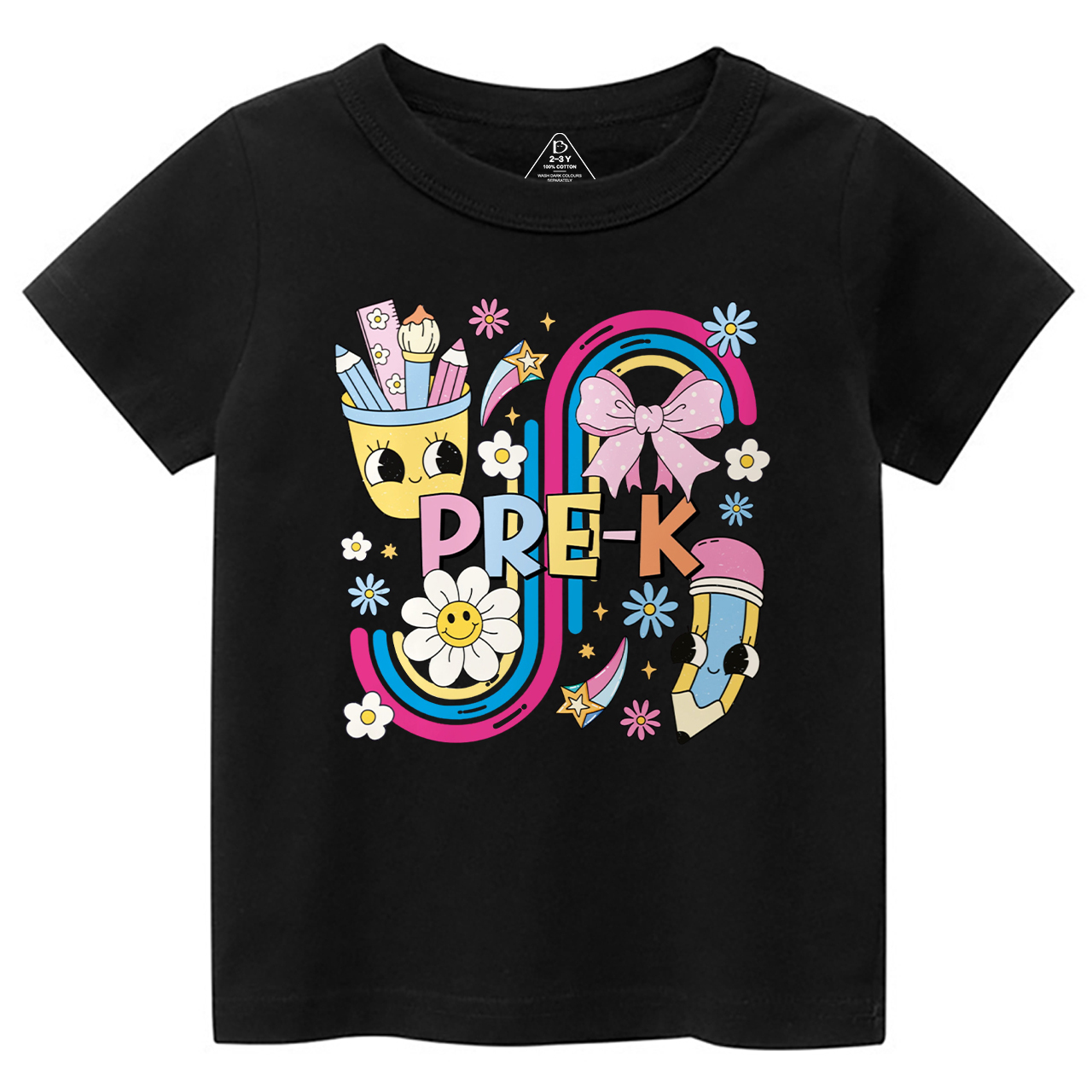 Personalized School Days Rainbow Collection Toddler&Kid's Tees Beepumpkin 