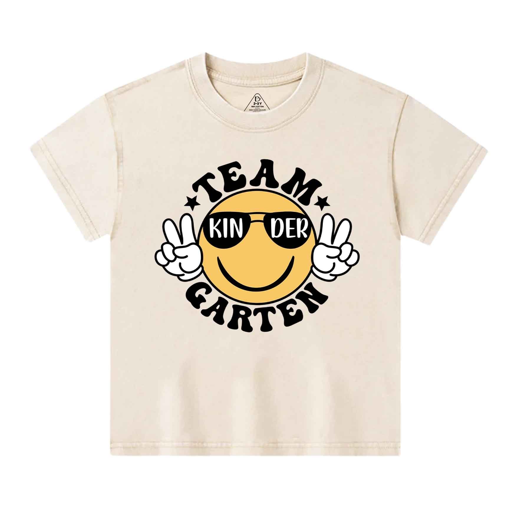 Team Kindergarten Toddler&Kids Washed Tees