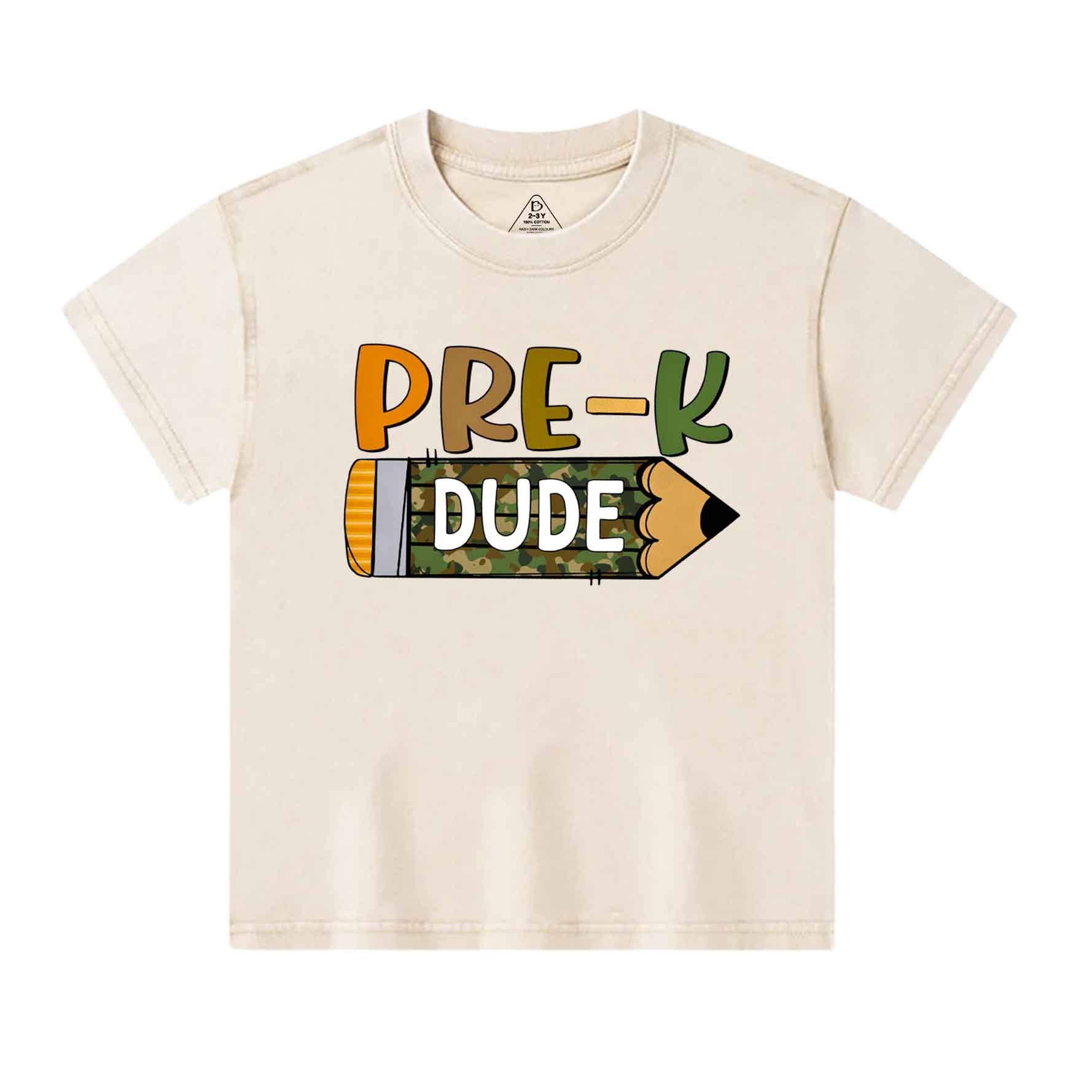 Personalized Retro Back To School Boys Toddler&Kids Washed Tees