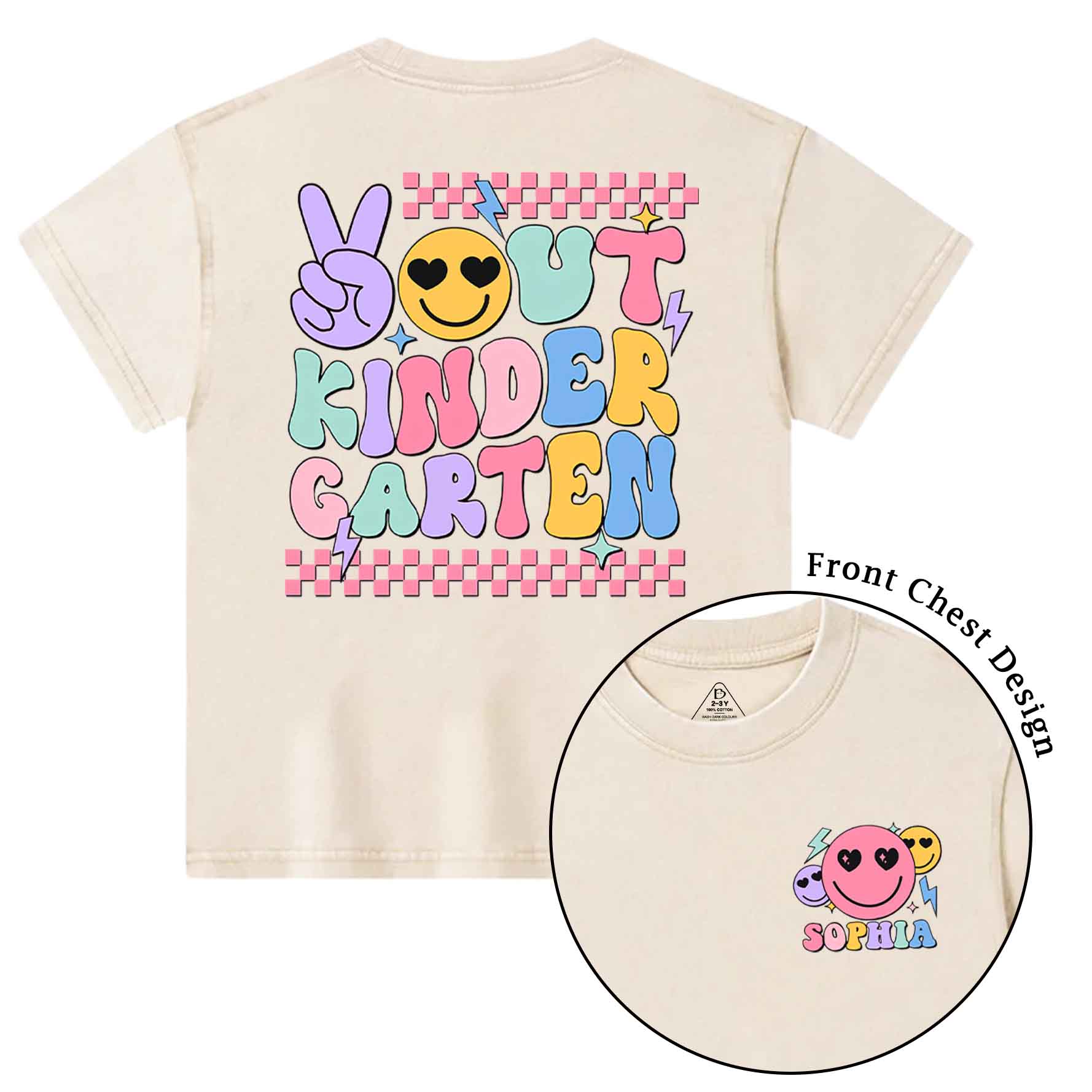 Personalized Kindergarten Graduation Toddler&Kids Washed Tees