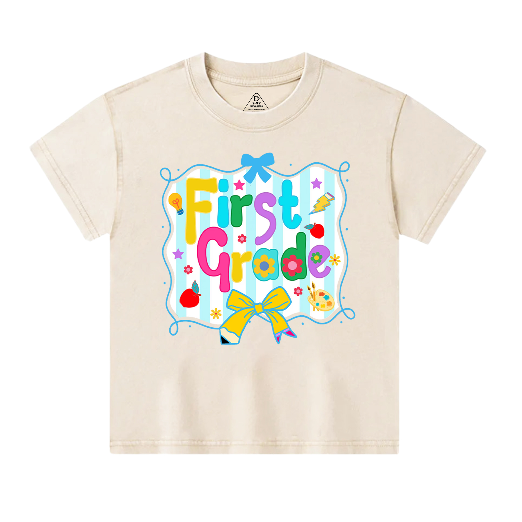 Personalized Blue Gift Bag Toddler&Kids Washed Tees