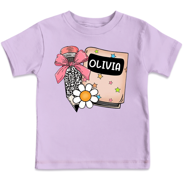 Personalized Name Back To School Toddler&Kid's Tees Beepumpkin 