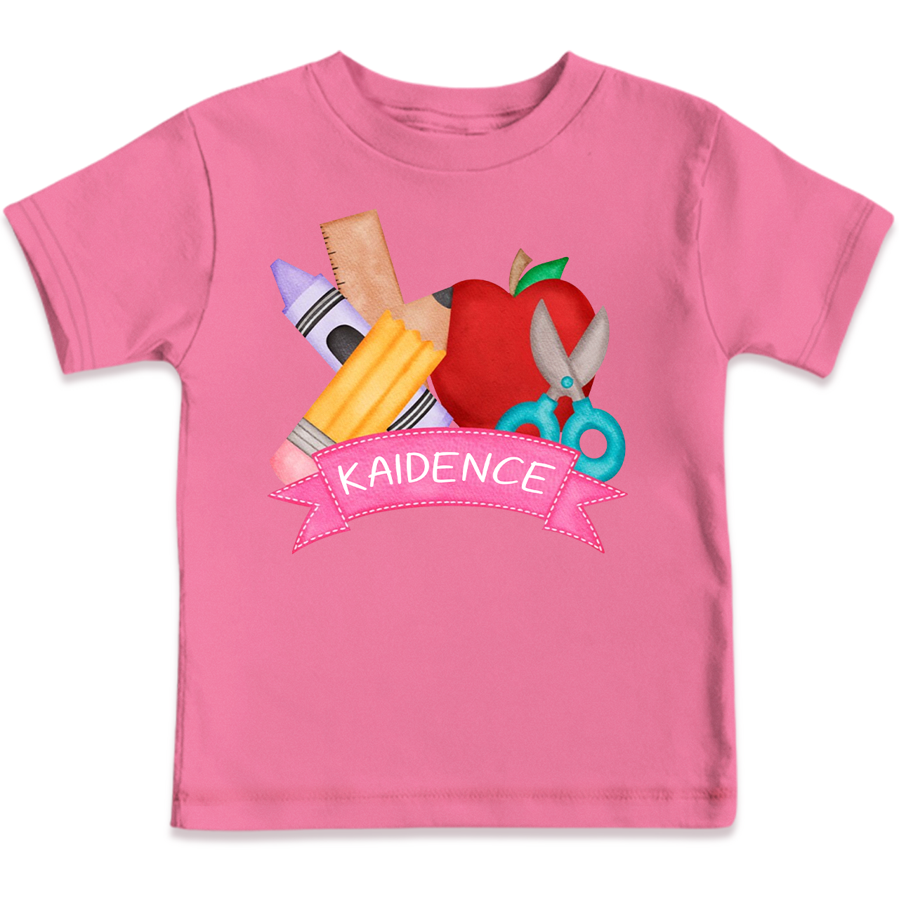Personalized Stationery Apple Back To School Toddler Shirts