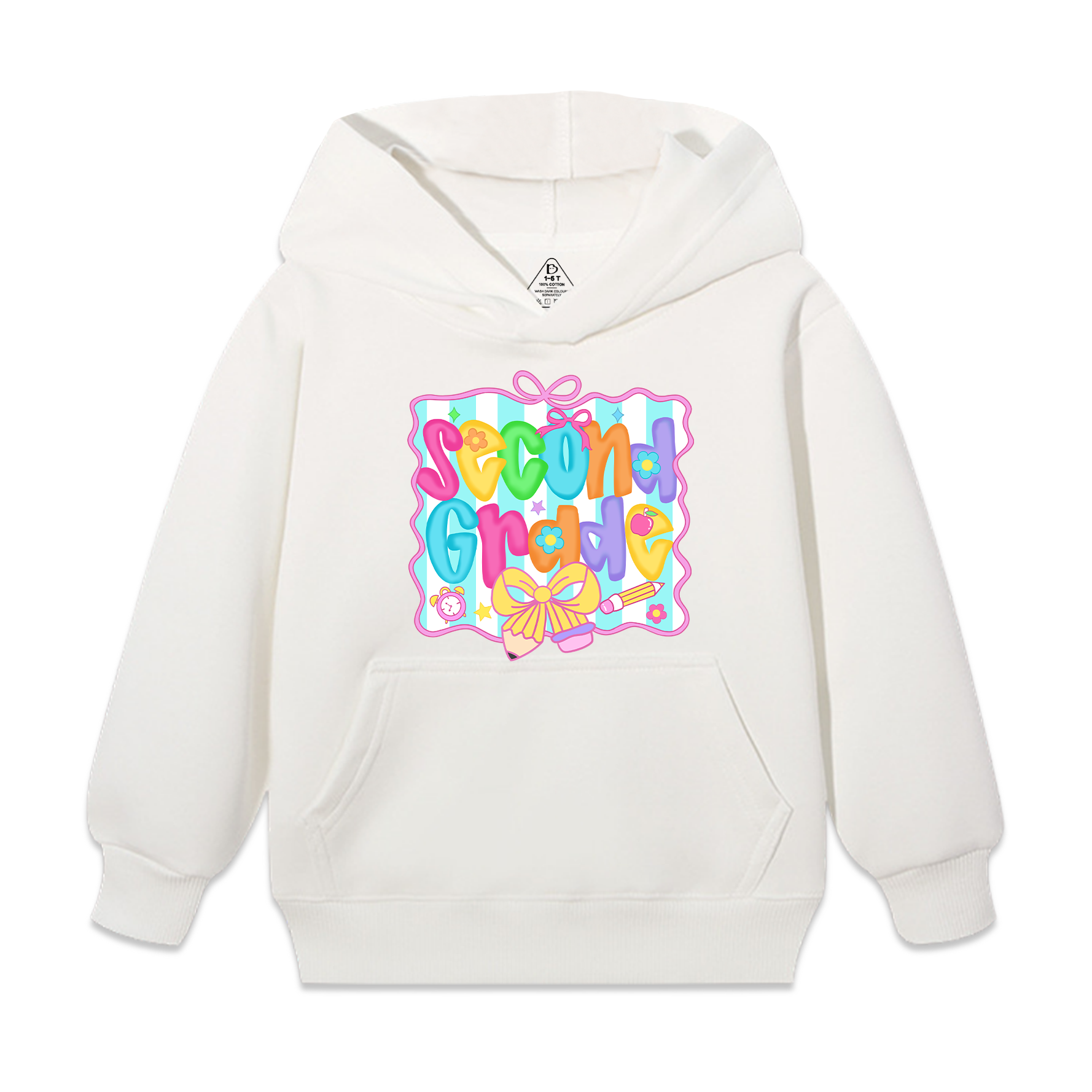 Personalized Preppy Back To School Bundle Kid's Hooded Sweatshirt Beepumpkin