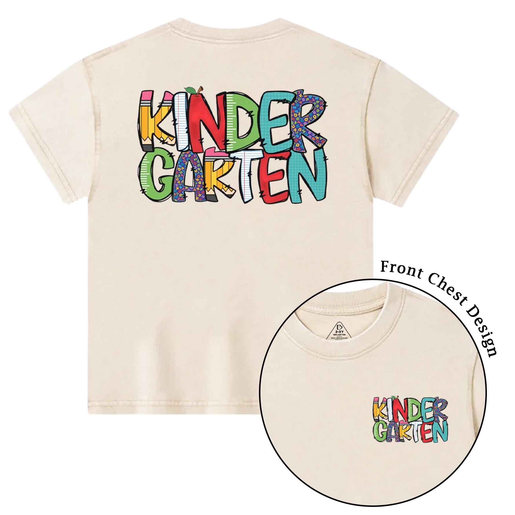 Personalized Grade Level Fun Toddler&Kids Washed Tees