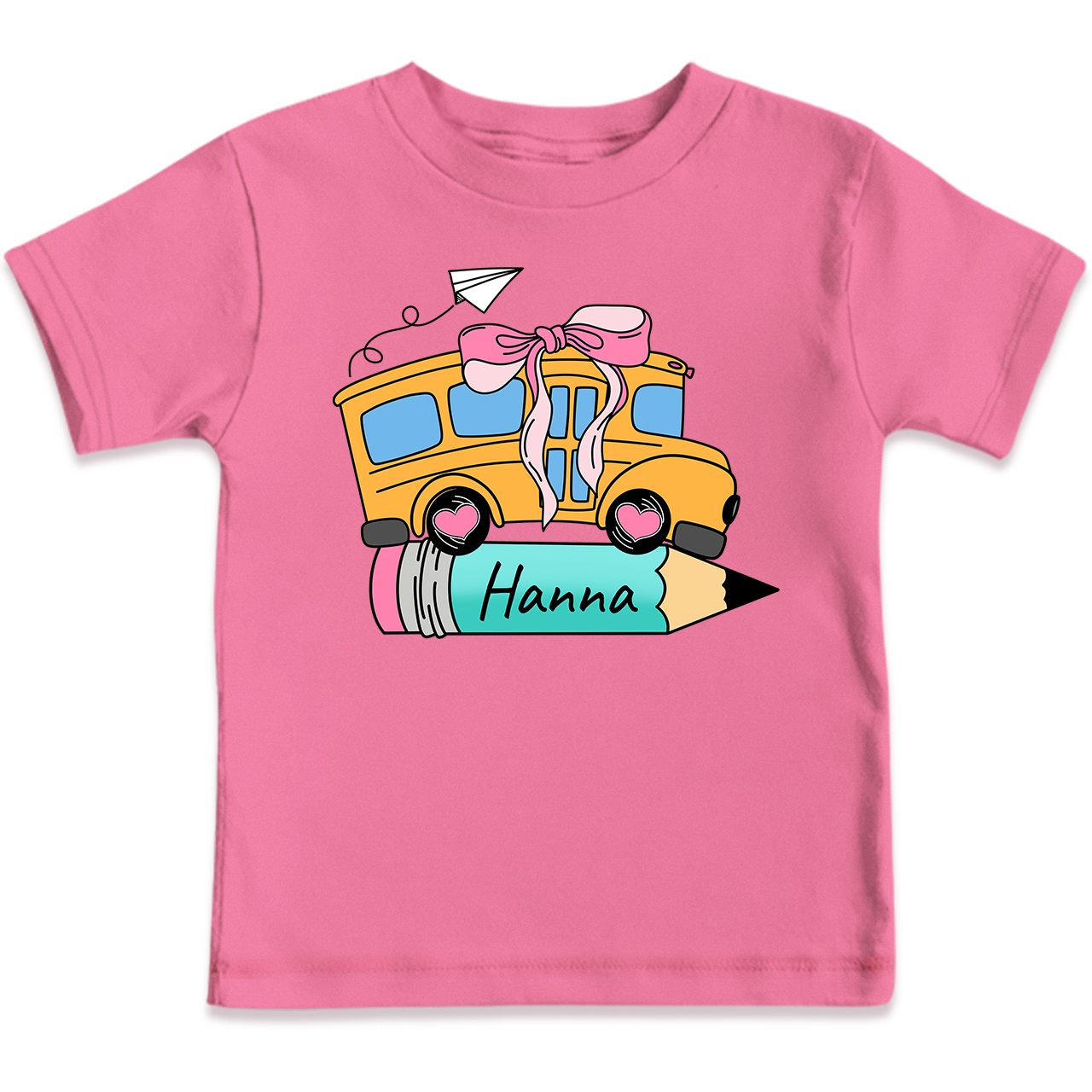 Personalized Bundle School Bus With Name Toddler&Kid's Tees Beepumpkin