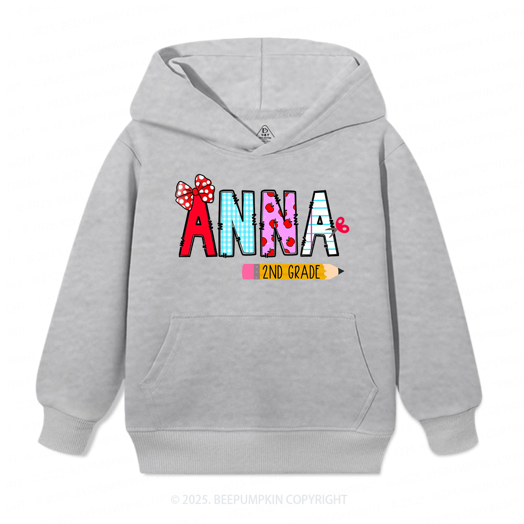 Personalized Name First Day Of School Kid's Hoodies Beepumpkin