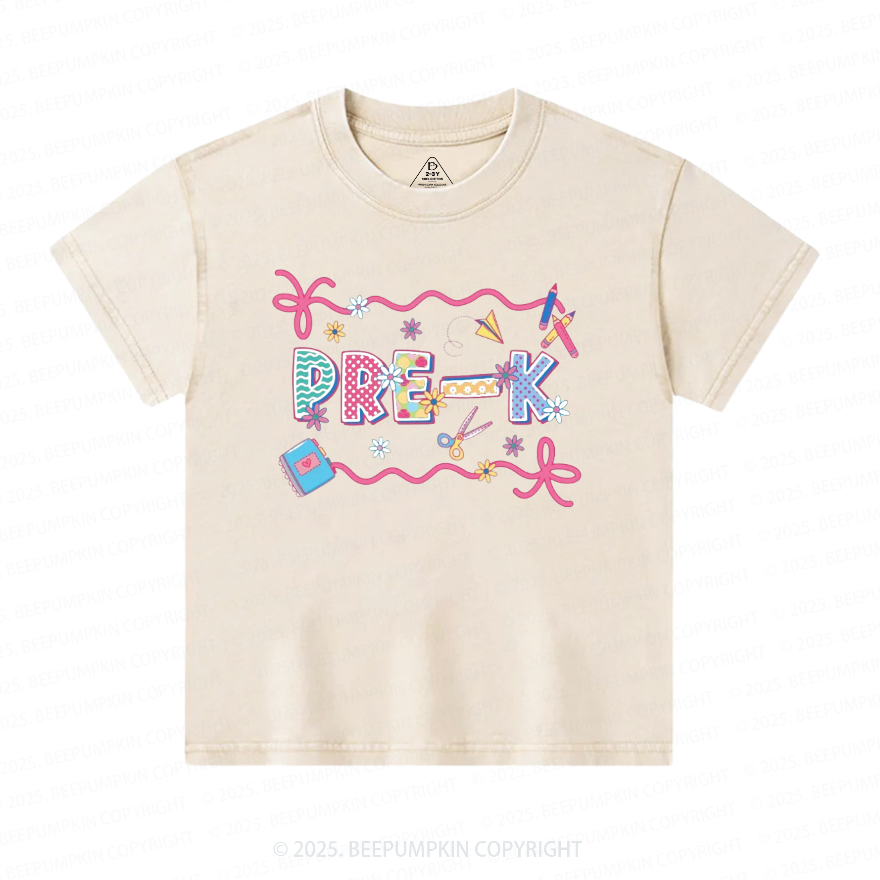 Personalized Coquette Pencil Toddler&Kids Washed Tees