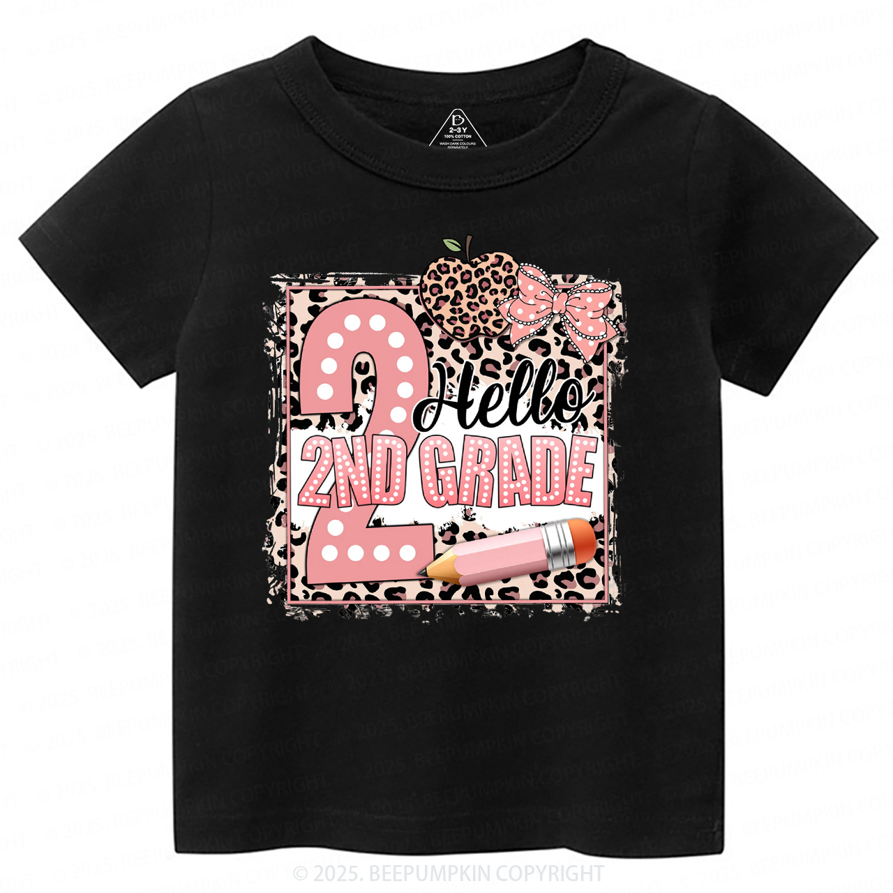 Personalized Leopard Grade Back To School Toddler&Kid's Tees Beepumpkin