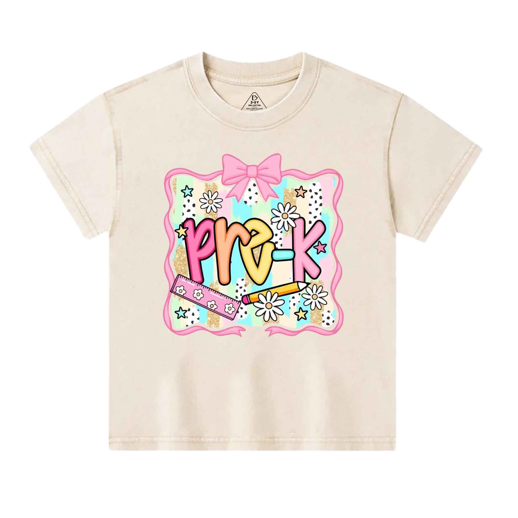 Personalized Color Grade Toddler&Kids Washed Tees