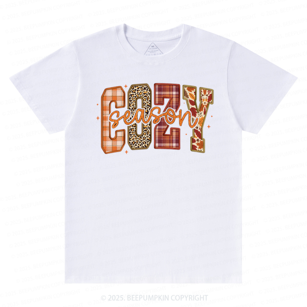 Cozy Season Fall T-Shirts Beepumpkin 