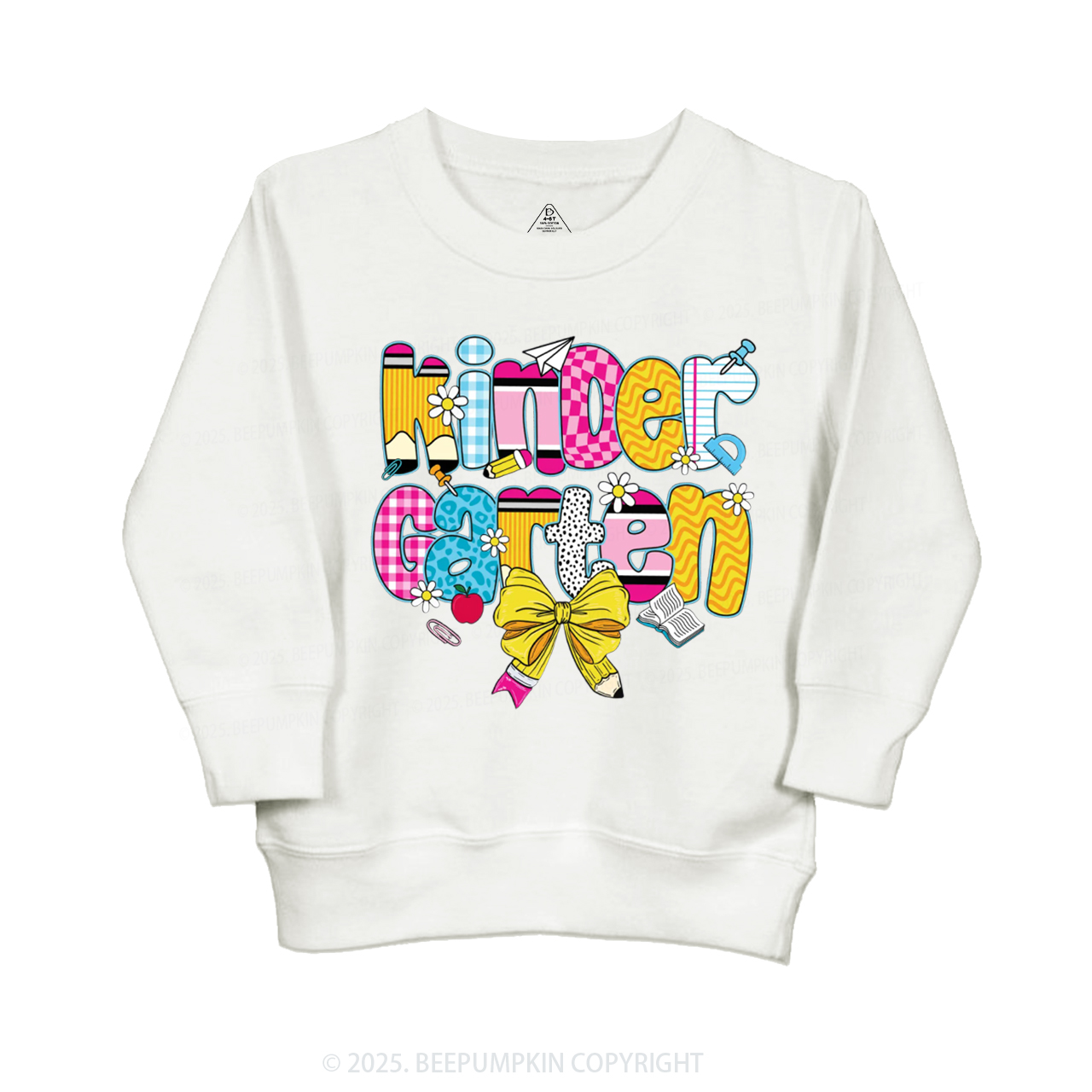 Personalized Checkered Sublimation Kid's Sweatshirt