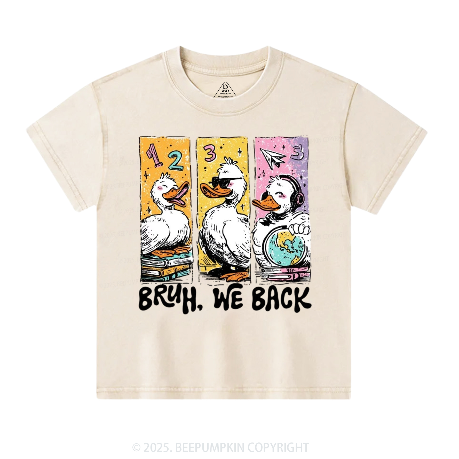 Bruh, We Back Kindergarten Toddler&Kids Washed Tees