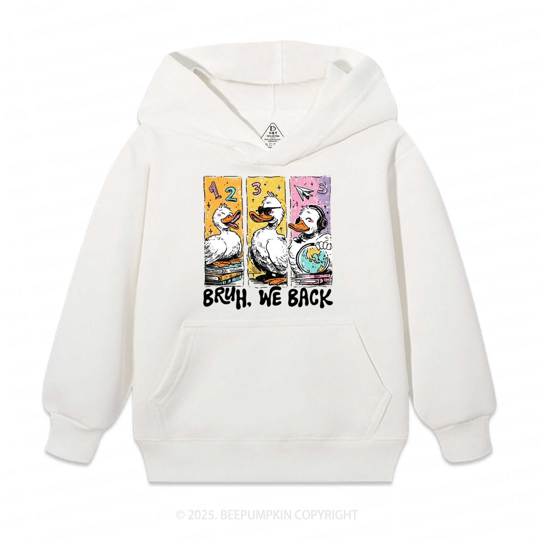 Bruh, We Back Kindergarten Kid's Hoodies Beepumpkin