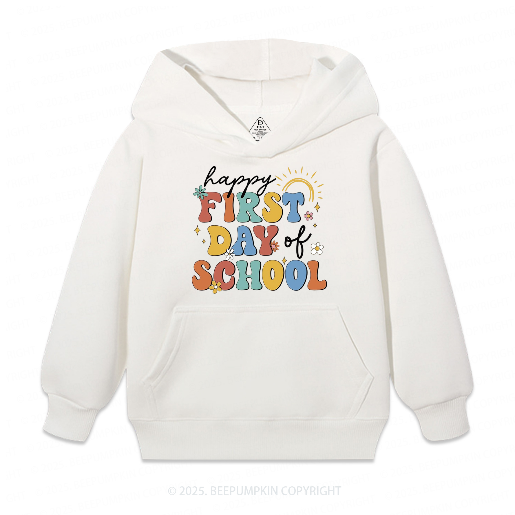 Happy First Day Of School Kid's Hoodies Beepumpkin