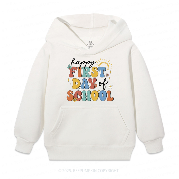 Happy First Day Of School Kid's Hoodies Beepumpkin