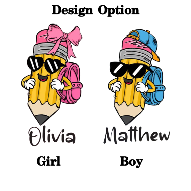 Personalized Boy Girl Pencil Kid's Hoodies Beepumpkin