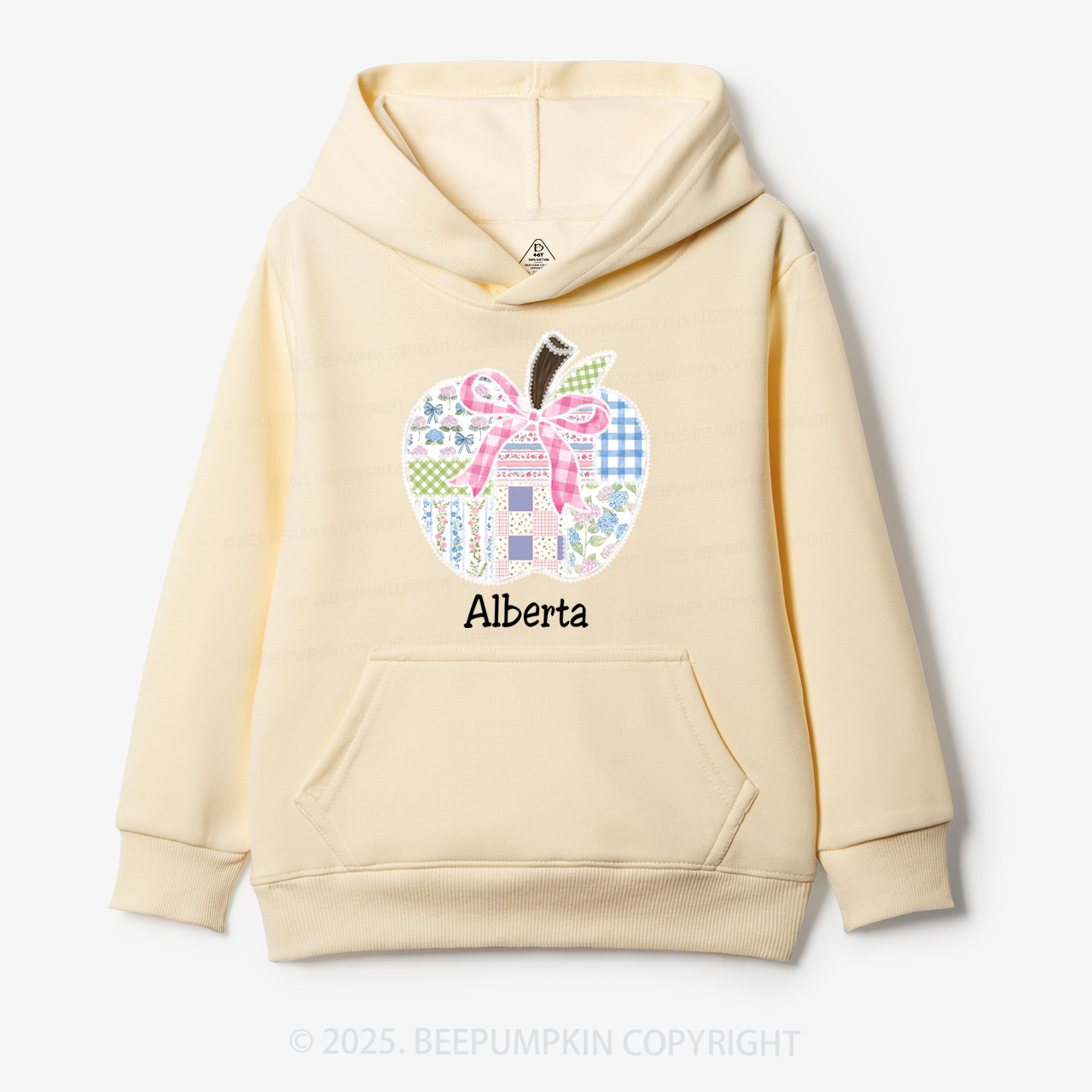 Personalized Lace Apple Name Kid's Hoodies Beepumpkin