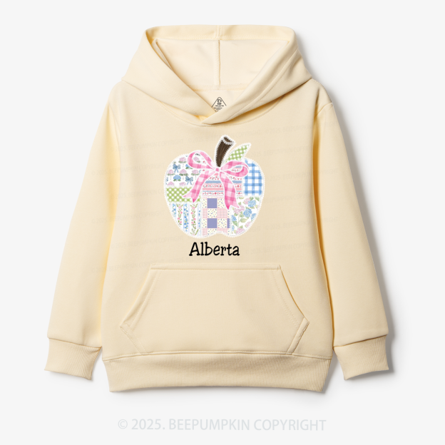 Personalized Lace Apple Name Kid's Hoodies Beepumpkin