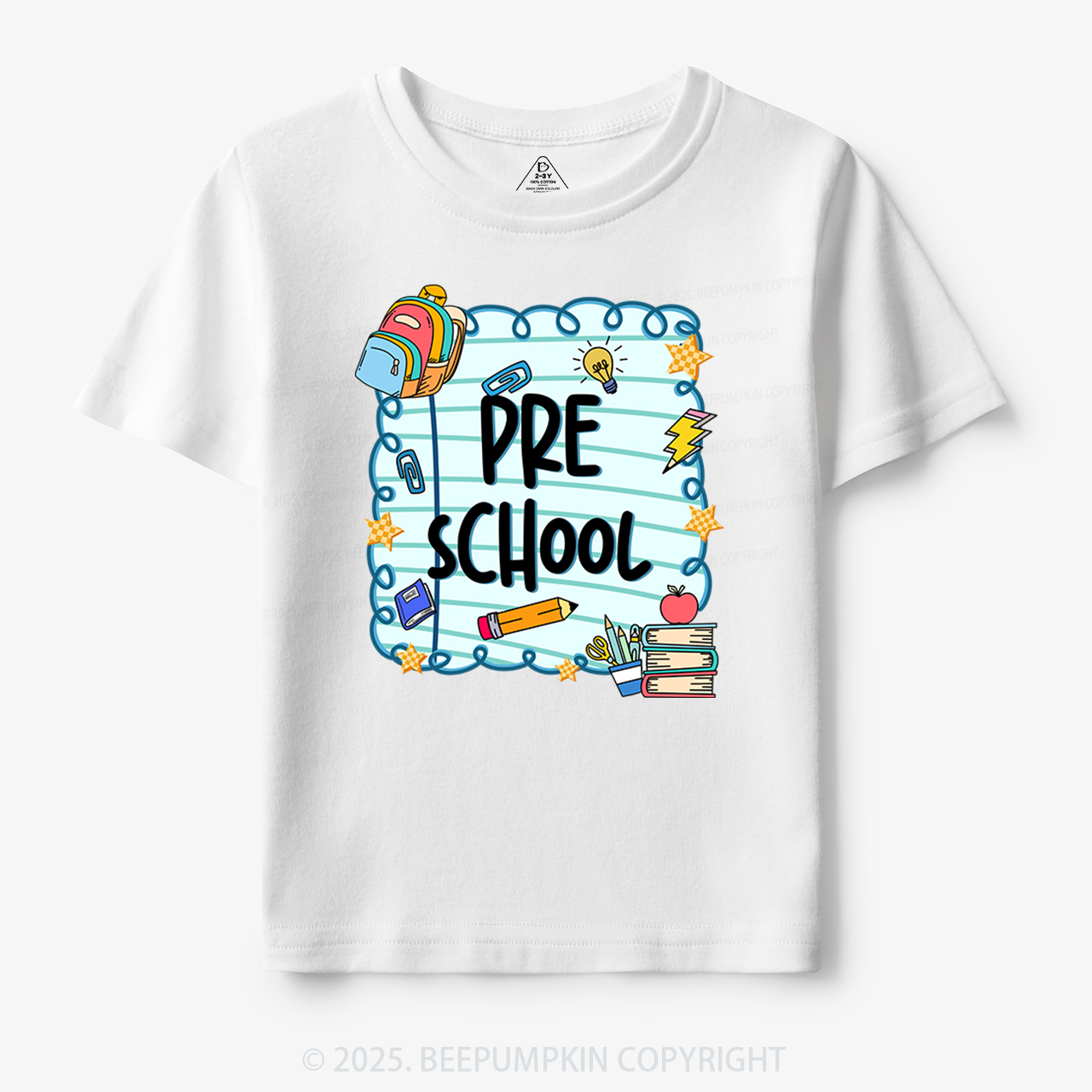 Personalized First Day Of School Toddler&Kid's Tees Beepumpkin