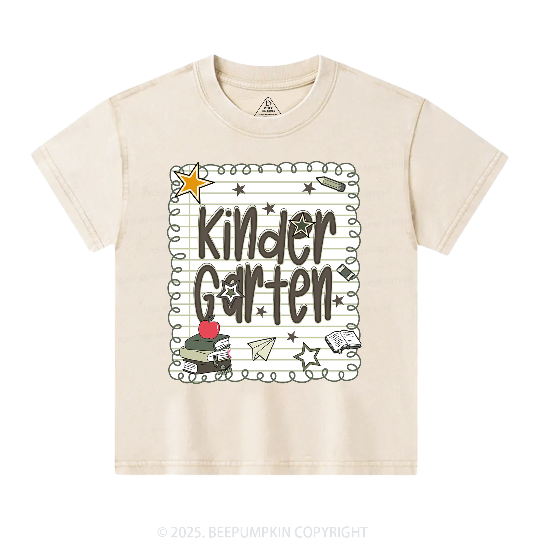 Personalized Starry School Days Toddler&Kids Washed Tees