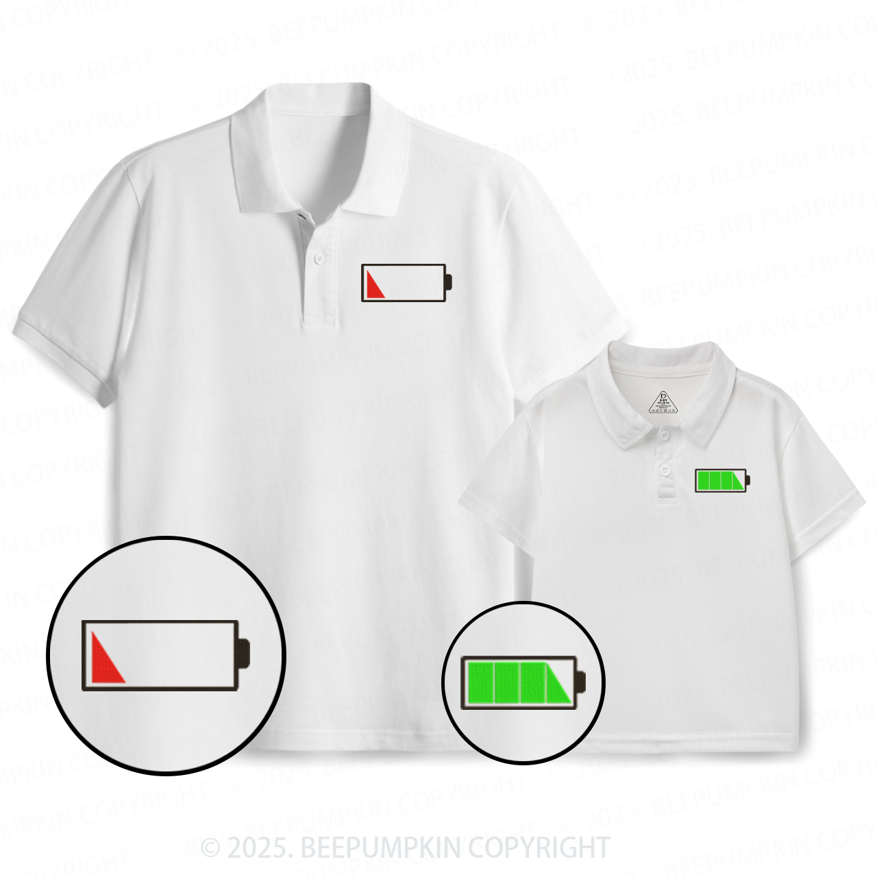 Lack Of Power Full Power Dad&Me Matching Polo Shirt Beepumpkin