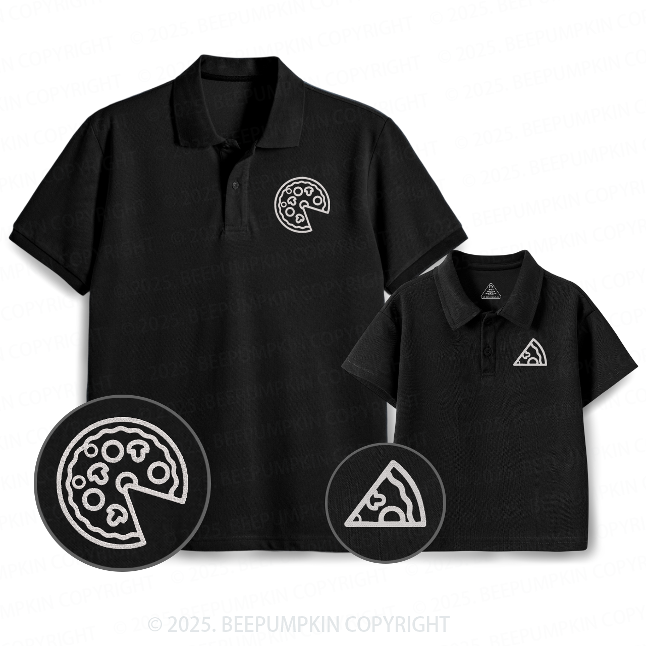 Pizza Dad&Me Matching Polo Shirt Beepumpkin