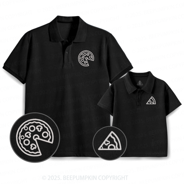 Pizza Dad&Me Matching Polo Shirt Beepumpkin
