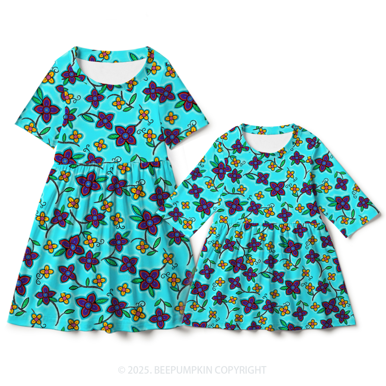 Vivid Vines Mom&Me Matching All Over Print Dress