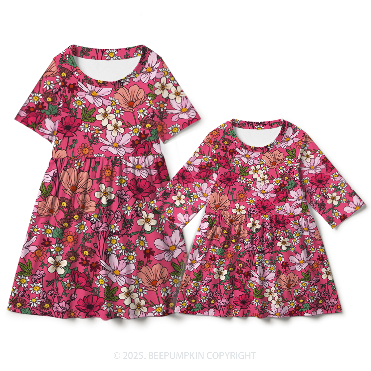 Blooming Romance Mom&Me Matching All Over Print Dress