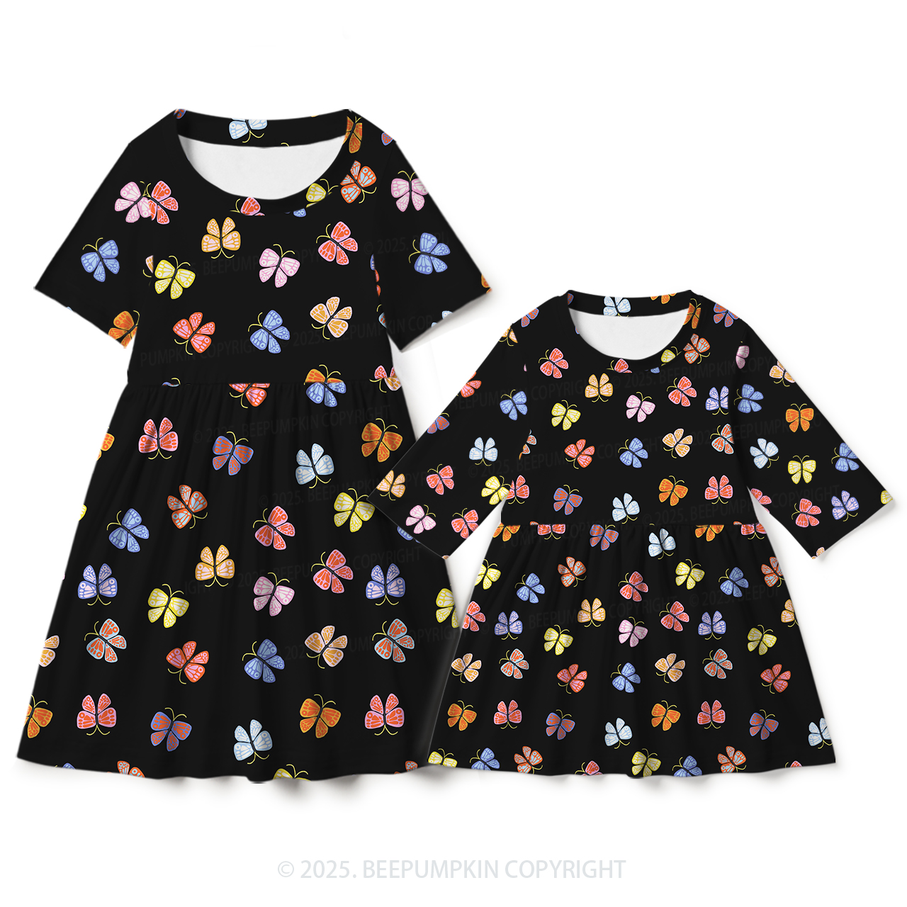 Fluttering Dreams Mom&Me Matching All Over Print Dress