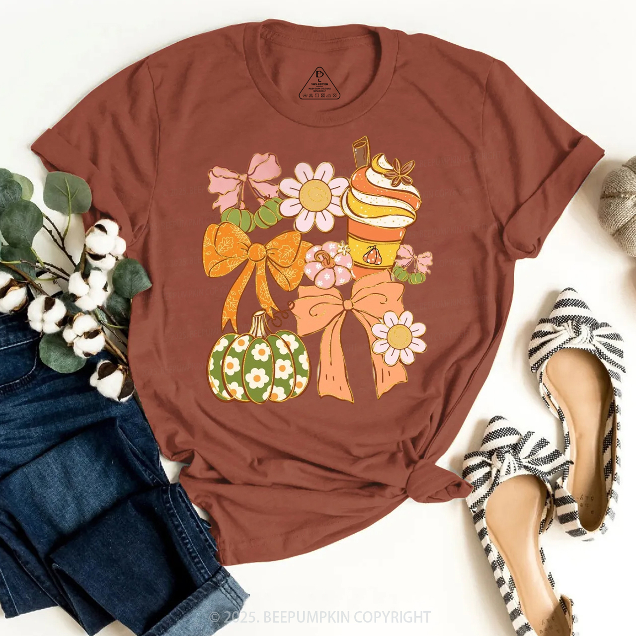Fall Pumpkin Coquette Fall T-Shirts Beepumpkin 