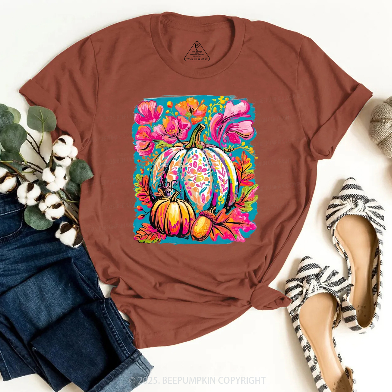 Glam Gourd Fall T-Shirts Beepumpkin 