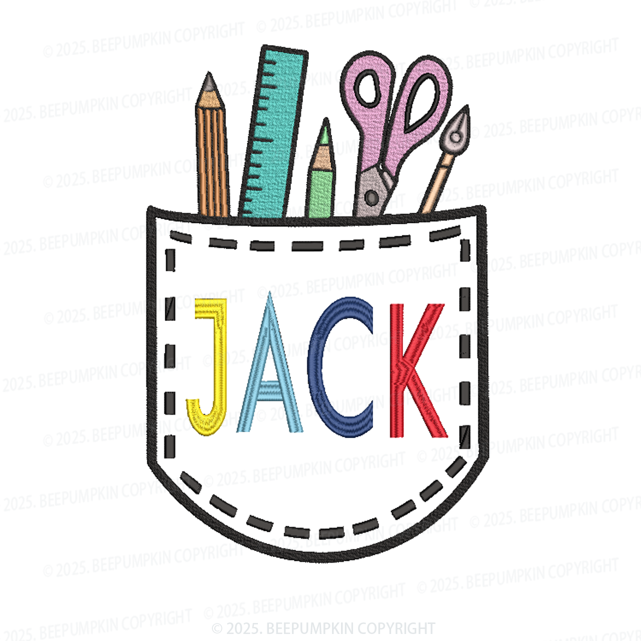 Embroidery Personalized Pocket Name Toddler&Kid's Polo Shirt Beepumpkin