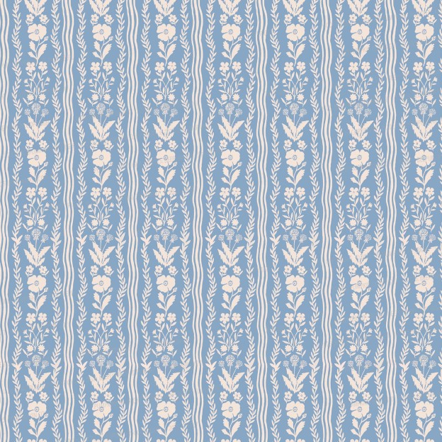 Elegant Blue Flowers Mom&Me Matching All Over Print Dress