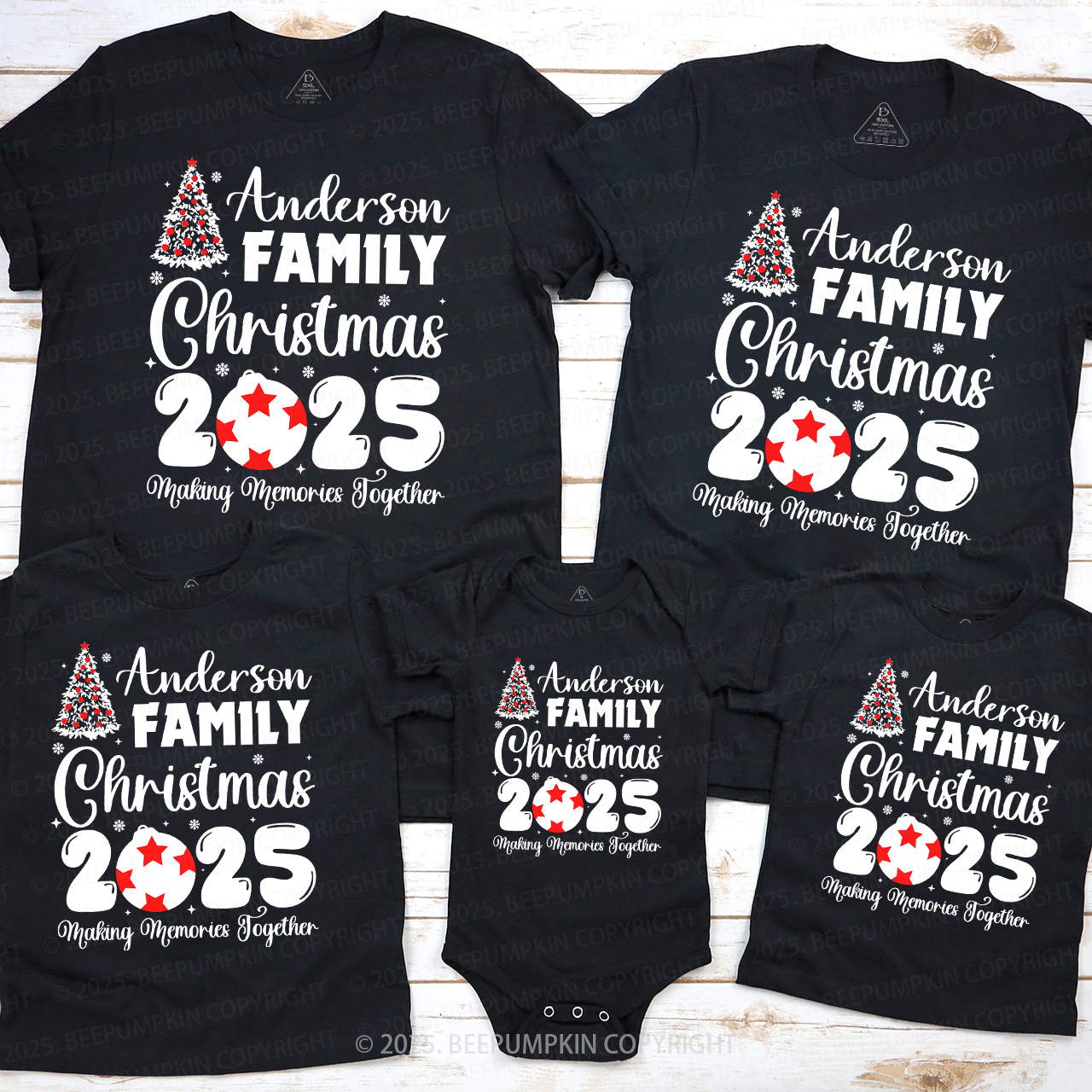 2025 Custom Making Memories Family Christmas Shirts Beepumpkin