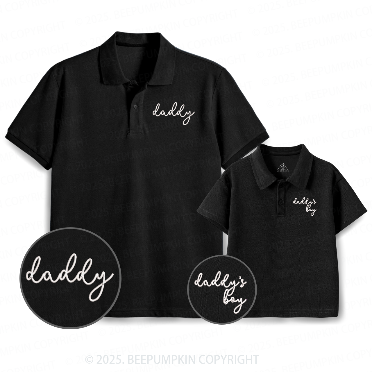 Personalized The Best Gift Dad&Me Matching Polo Shirt Beepumpkin