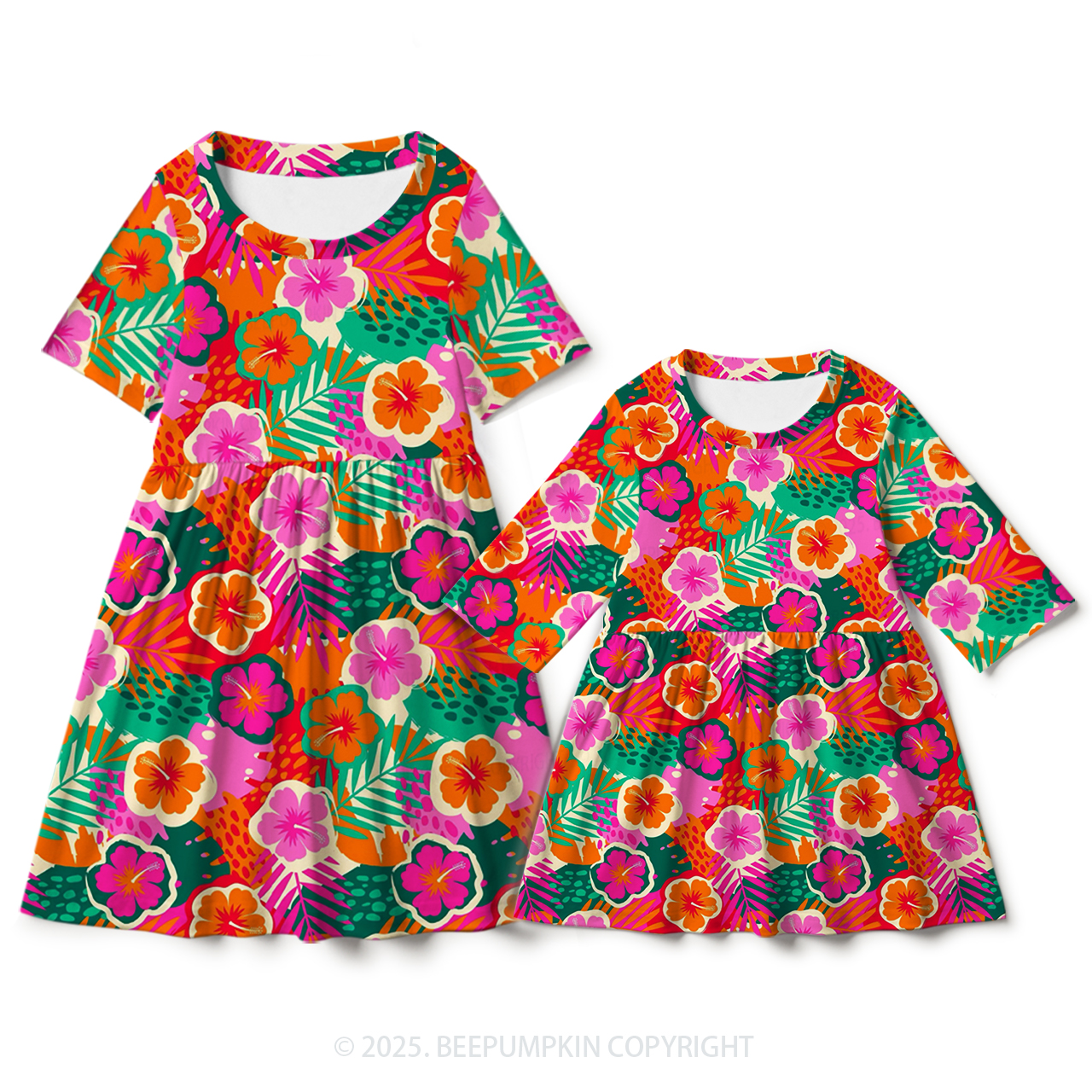 Lush Petals Mom&Me Matching All Over Print Dress