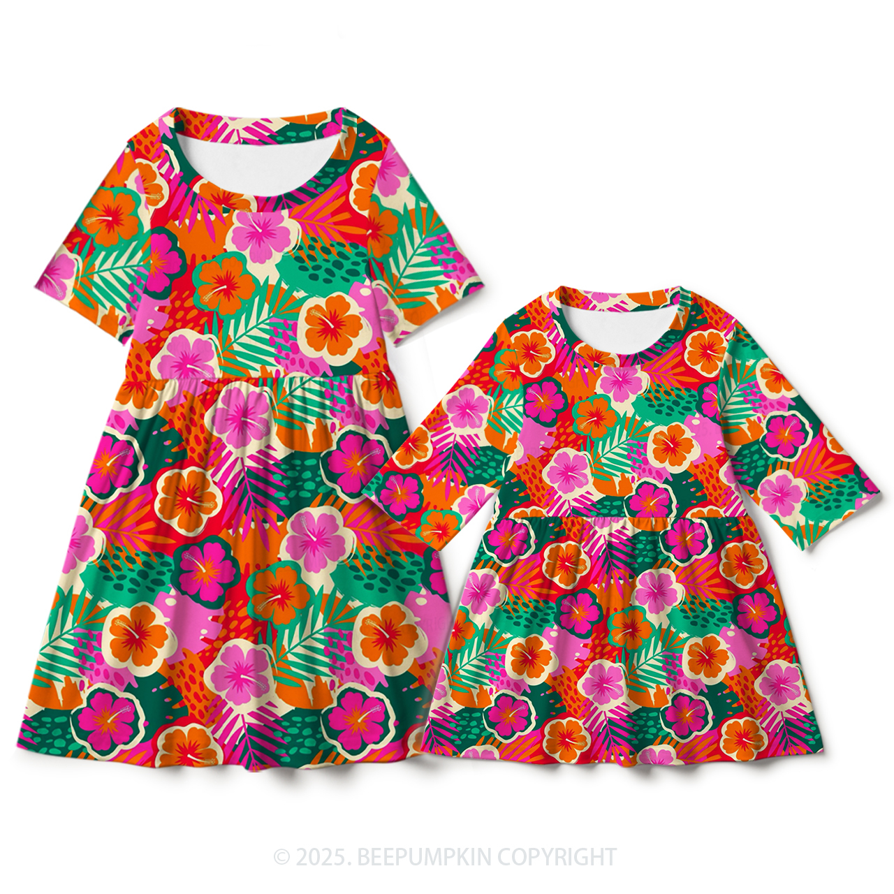 Lush Petals Mom&Me Matching All Over Print Dress