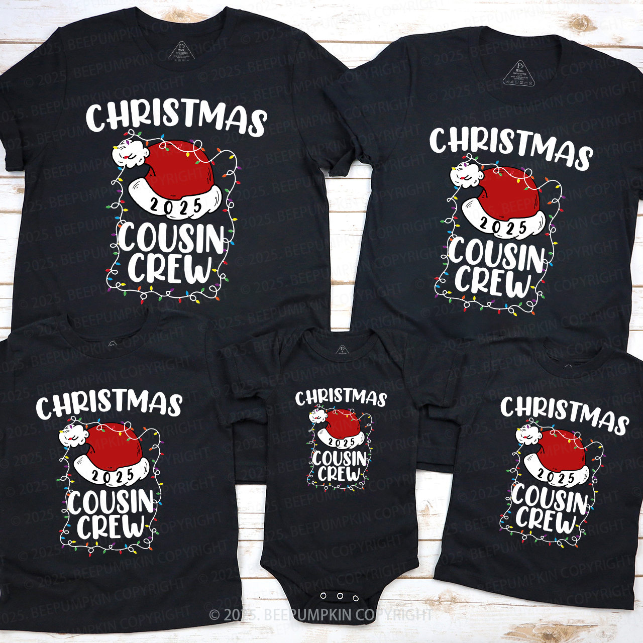 Cousin Crew 2025 Christmas Matching Shirts Beepumpkin