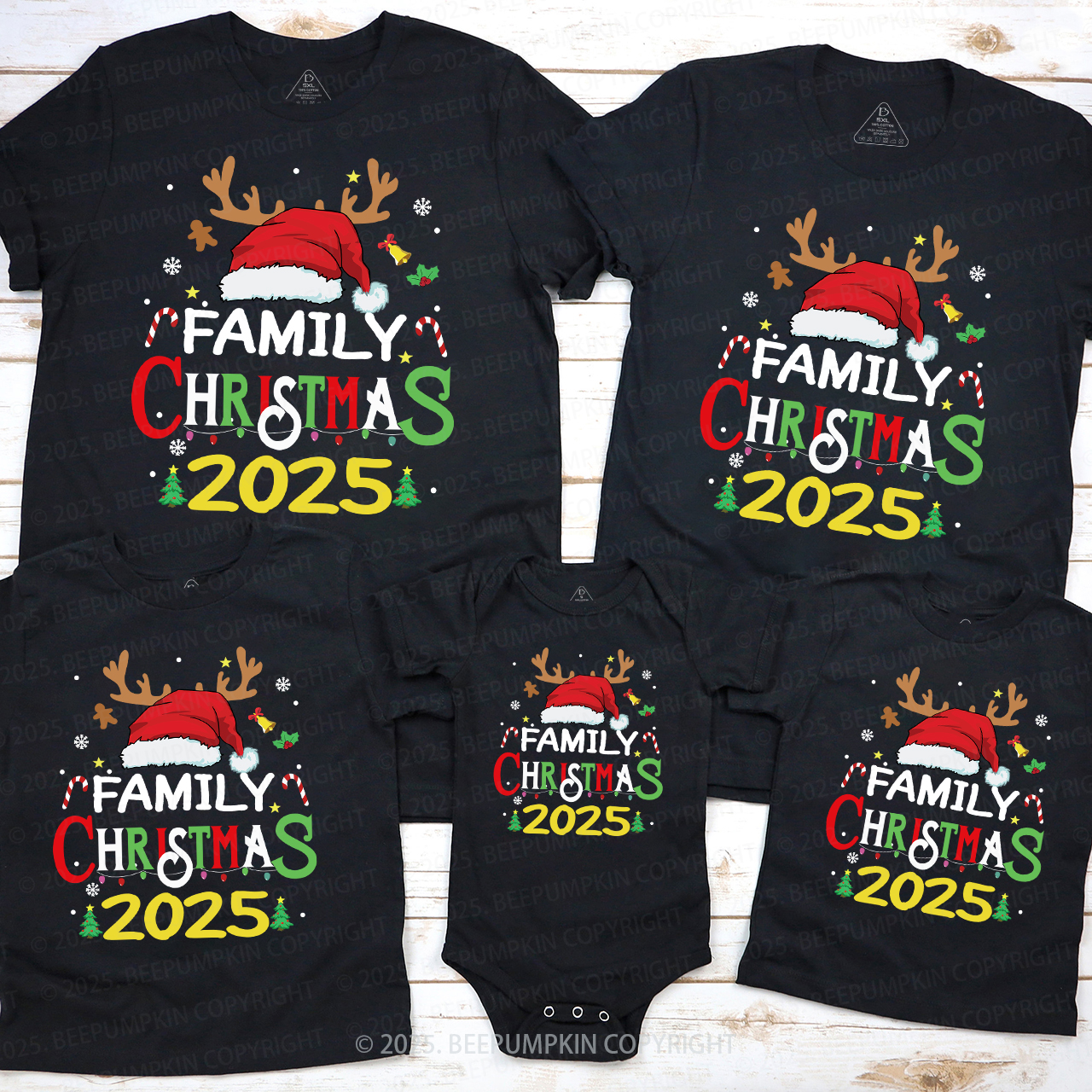 2025 Family Christmas Santa Shirts For Family Members