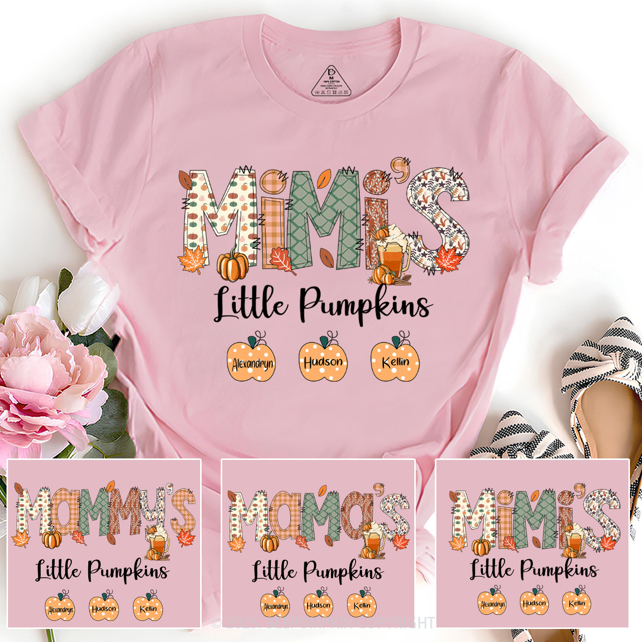 Personalized Fall Family Matching Grandparents Shirt