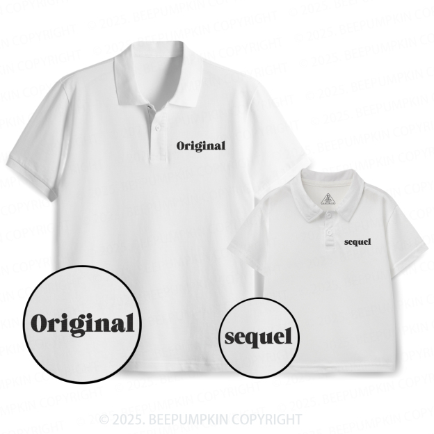Embroidery Original Sequel Dad&Me Matching Polo Shirt Beepumpkin